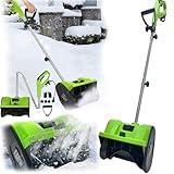 Schneefräsen, 1200W Schneekehrmaschine Elektrisch Schneefräse 220V Kehrmaschine für Draußen...